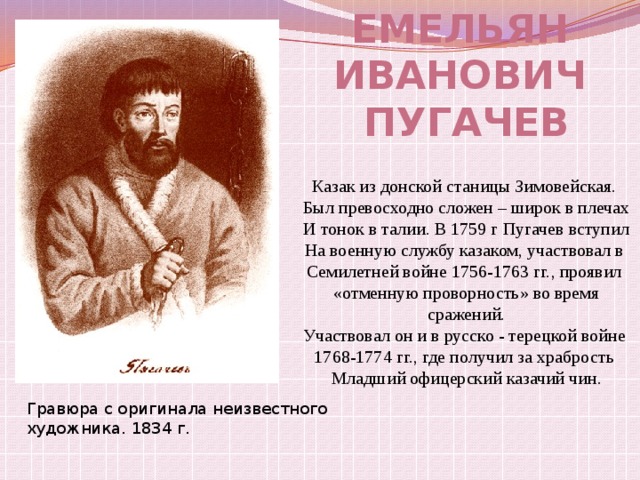 Образ Пугачева в романе А.С. Пушкина 