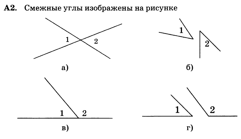 Смежные углы рисунок 7 класс