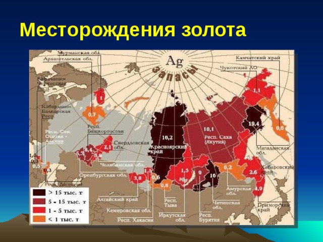 Месторождения золота 