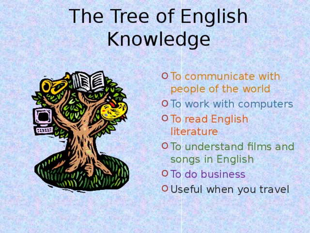 The Tree of English Knowledge