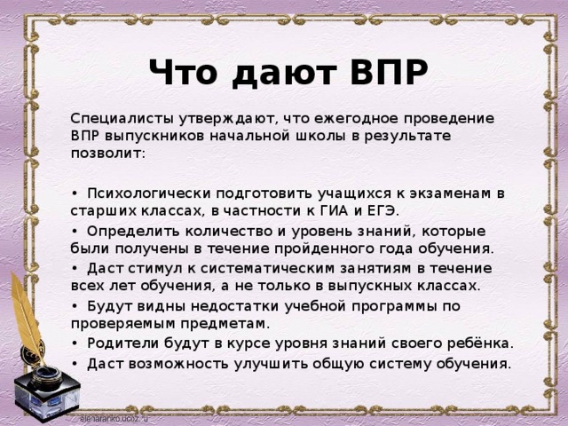 Презентация результаты впр