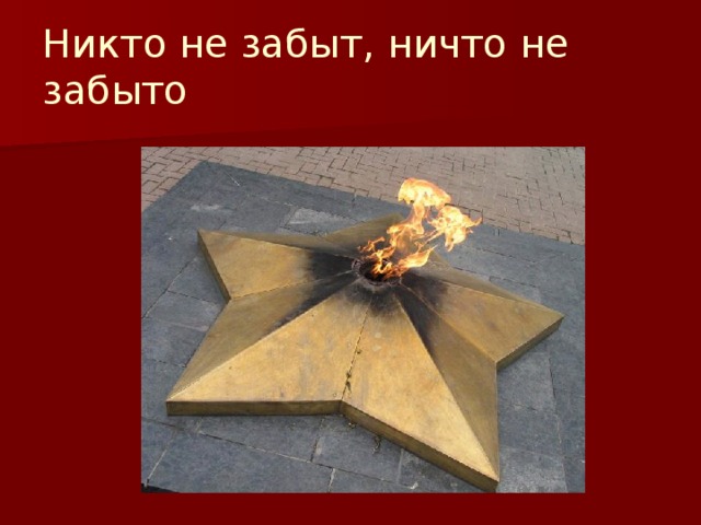 Никто не забыт, ничто не забыто 