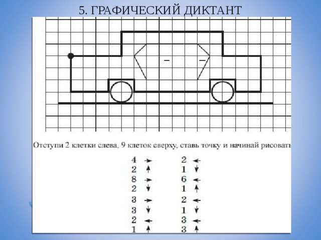 Цифра 4 на две клетки рисунок