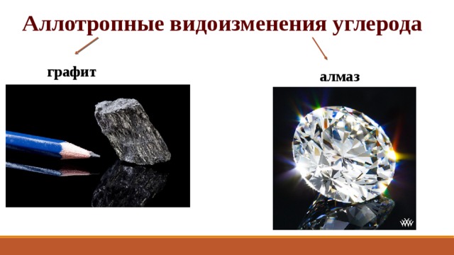 Аллотропные видоизменения углерода графит алмаз 