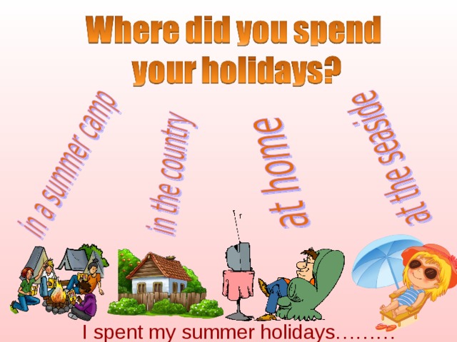 I spent my summer holidays……… 