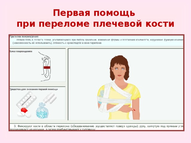 Перелом плечевой кости карта вызова скорой медицинской