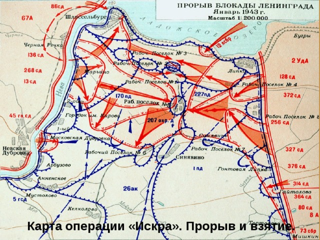 Диаграмма прорыва блокады ленинграда