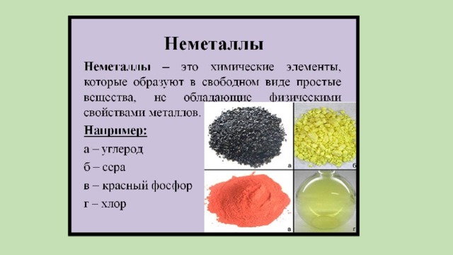 Простые неметаллы. Пластичные неметаллы. Агрегатное состояние неметаллов. Физические свойства неметаллов.