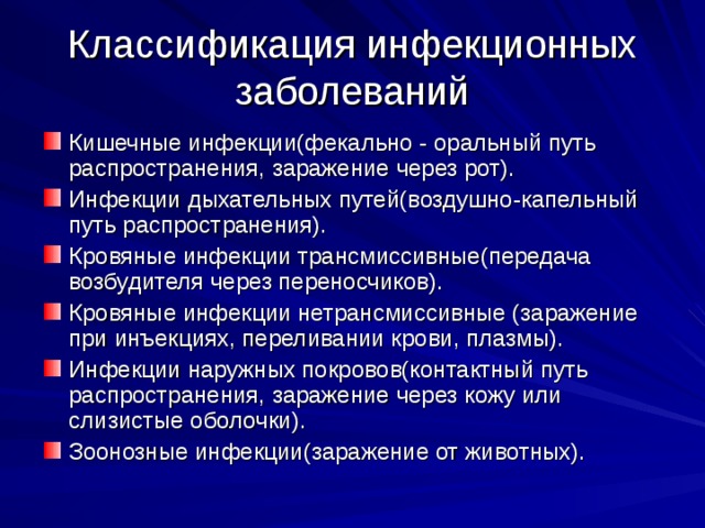 Инфекционные заболевания проект по обж