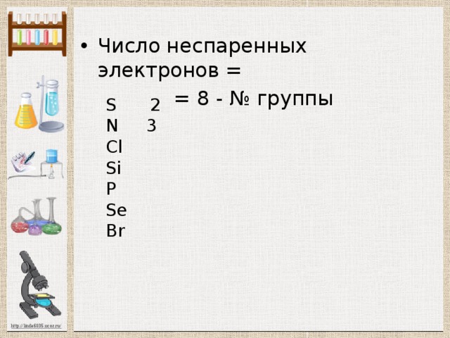 Число неспаренных электронов в основном состоянии