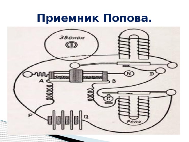 Первая схема радио попова