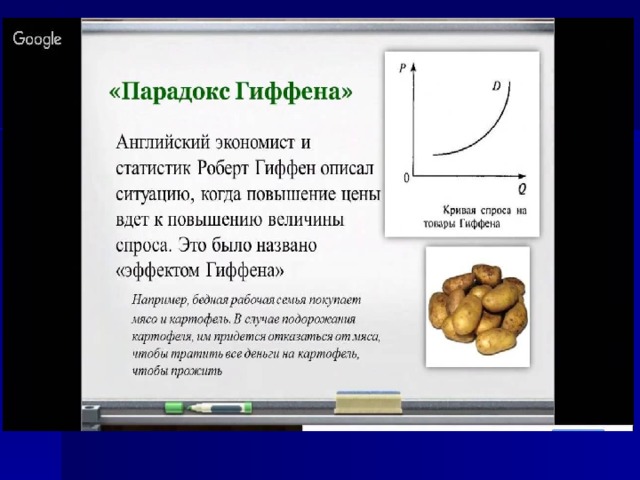 Товары гиффена. Парадокс Гиффена. Эффект Гиффена. Кривая спроса на товары Гиффена.