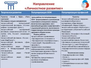 Организация воспитательной работы на основе мероприятий и проектов рдш