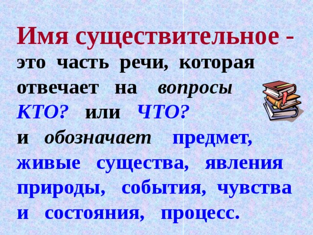 План сообщения об имени существительном как части речи 5 класс