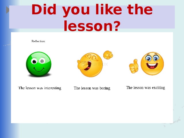 Did you like the lesson?