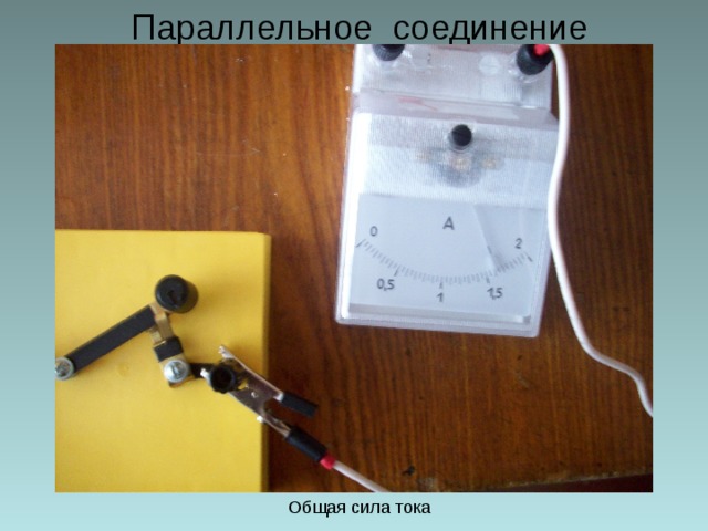 Параллельное соединение Общая сила тока 
