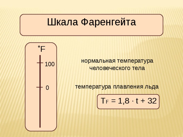 Температура по фаренгейту формула