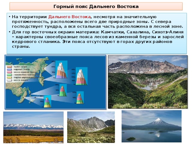 Презентация по географии 8 класс природные комплексы дальнего востока