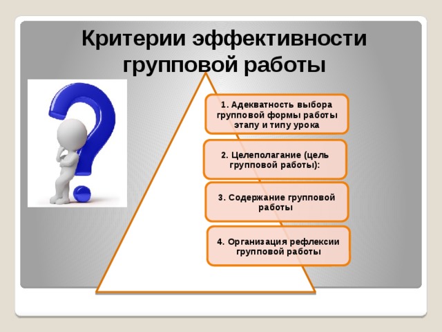 Организация работы группы оценки