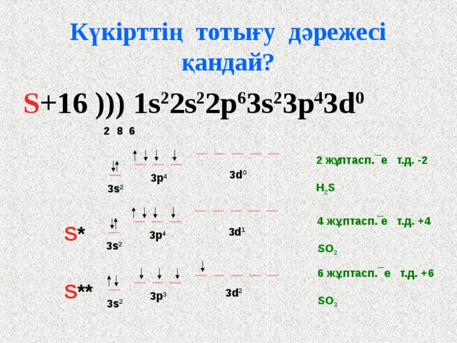Тотығу дәрежесі о 