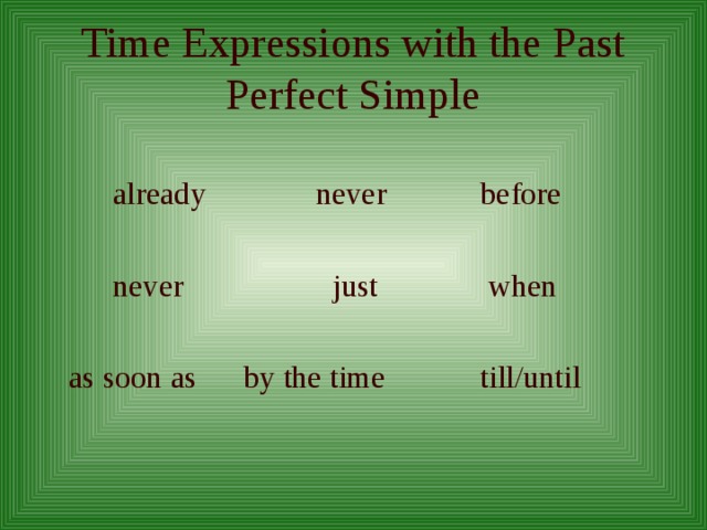 Презентация на тему past perfect