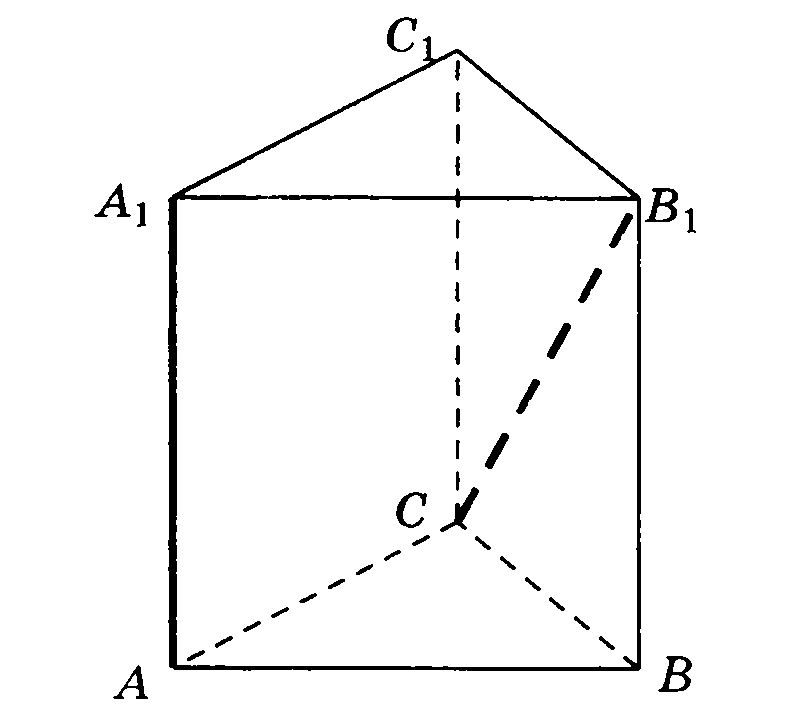Прямая призма в основании прямоугольный треугольник рисунок