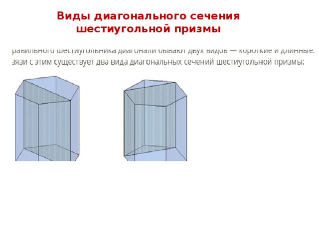 Диагональная призма. Диагональное сечение пятиугольной Призмы. Сечение правильной шестиугольной Призмы. Шестиугольная приз а сечения. Сечение 6 угольной Призмы.