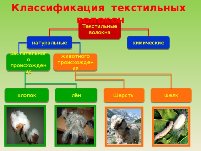 Вам предлагаются образцы нити или ткани трех волокон из следующего перечня хлопок шерсть