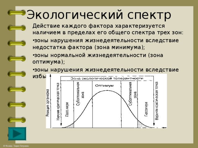 Суммарно действующие. Экологический спектр. Экологический спектр вида. Экологические спектры видов. Экологический спектр это в экологии.