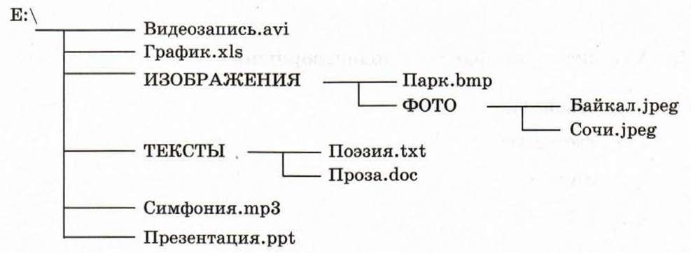 Рассмотрите рисунок сколько всего файлов хранится на диске е