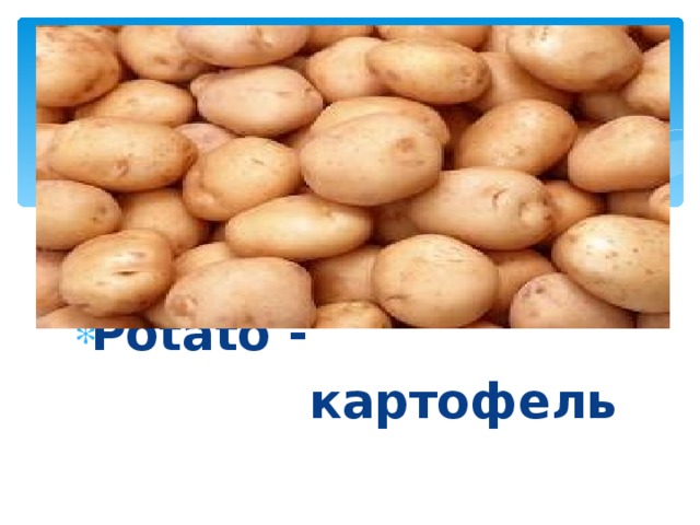 Potato -  картофель 