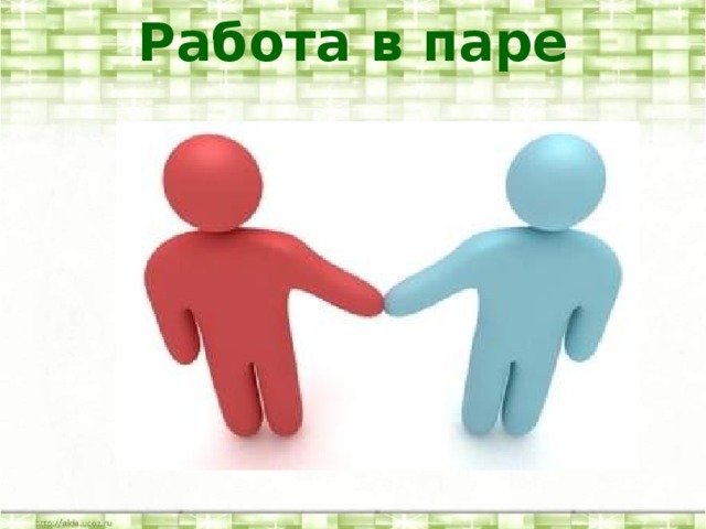 Работа в паре 