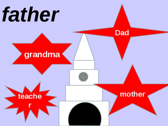father Dad grandma mother teacher 