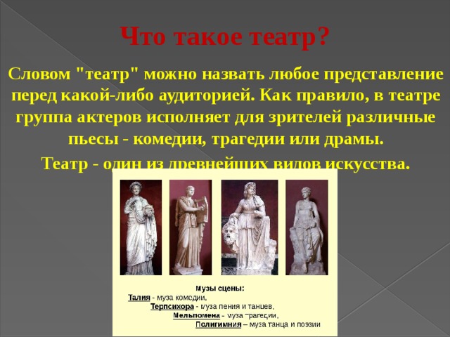 Что такое театр? Словом 
