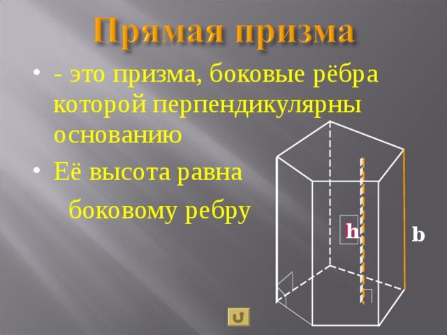 Высота боковой призмы