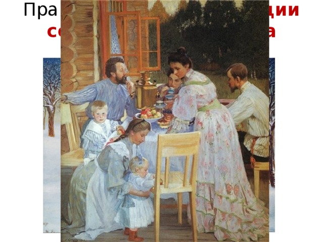 Практикум. Какие функции семьи изображены на картинах?
