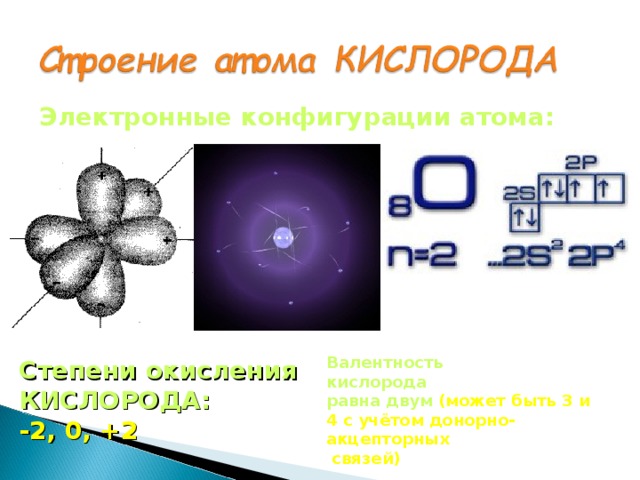 Газ 3 атома кислорода. Строение атома кислорода валентность. Структура атома кислорода. Конфигурация атома кислорода. Электронная конфигурация атома кислорода.