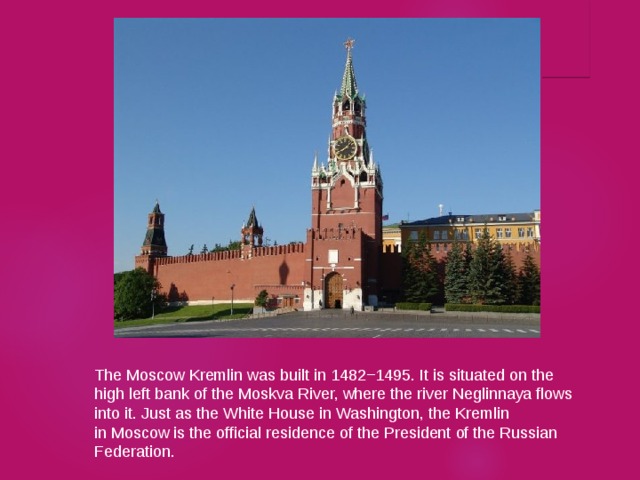 Moscow is situated on