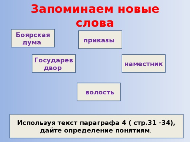 Боярская дума волость государев двор. Запоминаем новые слова Боярская Дума. Понятие Государев двор. Государев двор это в истории России 7 класс. Государев двор это в истории определение.