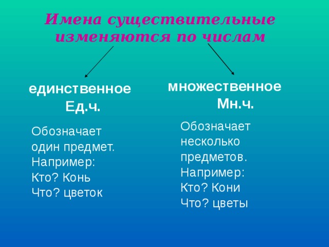 Все ли имена существительные умеют изменяться по числам 3 класс родной язык конспект и презентация