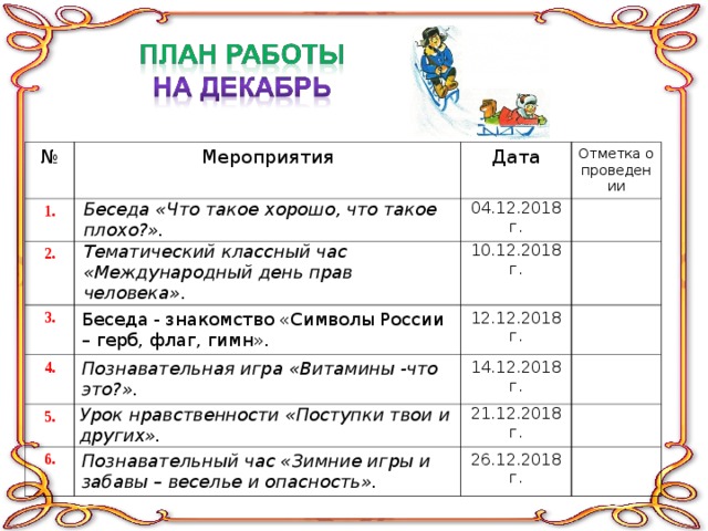 План работы начальной школы