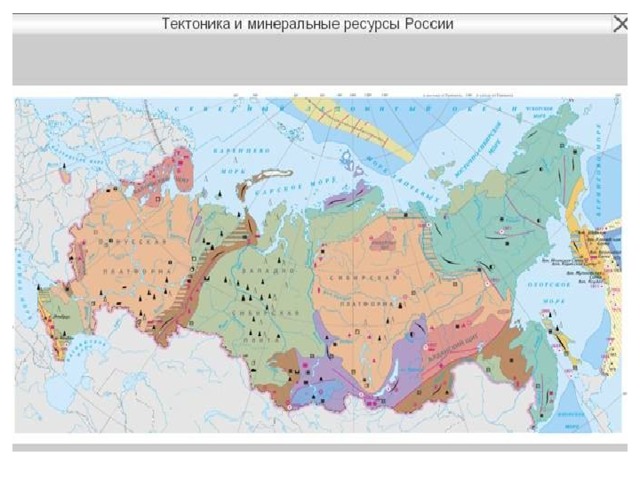 Контурная карта рельеф тектоническое строение 8 класс