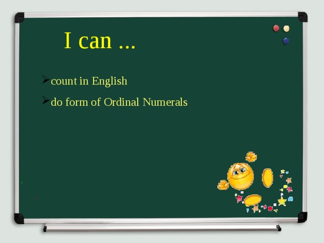 I can ... сount in English do form of Ordinal Numerals  