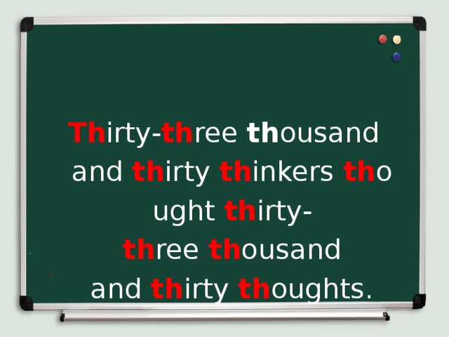 Th irty- th ree  th ousand and  th irty  th inkers  th ought  th irty- th ree  th ousand and  th irty  th oughts.   