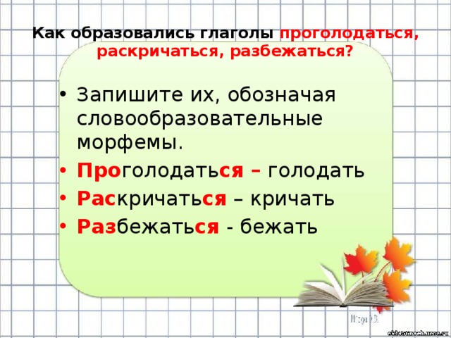 Словообразование глаголов 6 класс презентация