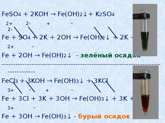 Feso4 koh fe oh 2. Feso4+Koh ионное уравнение. Feso4 реакции. Feso4 и Koh осадок.