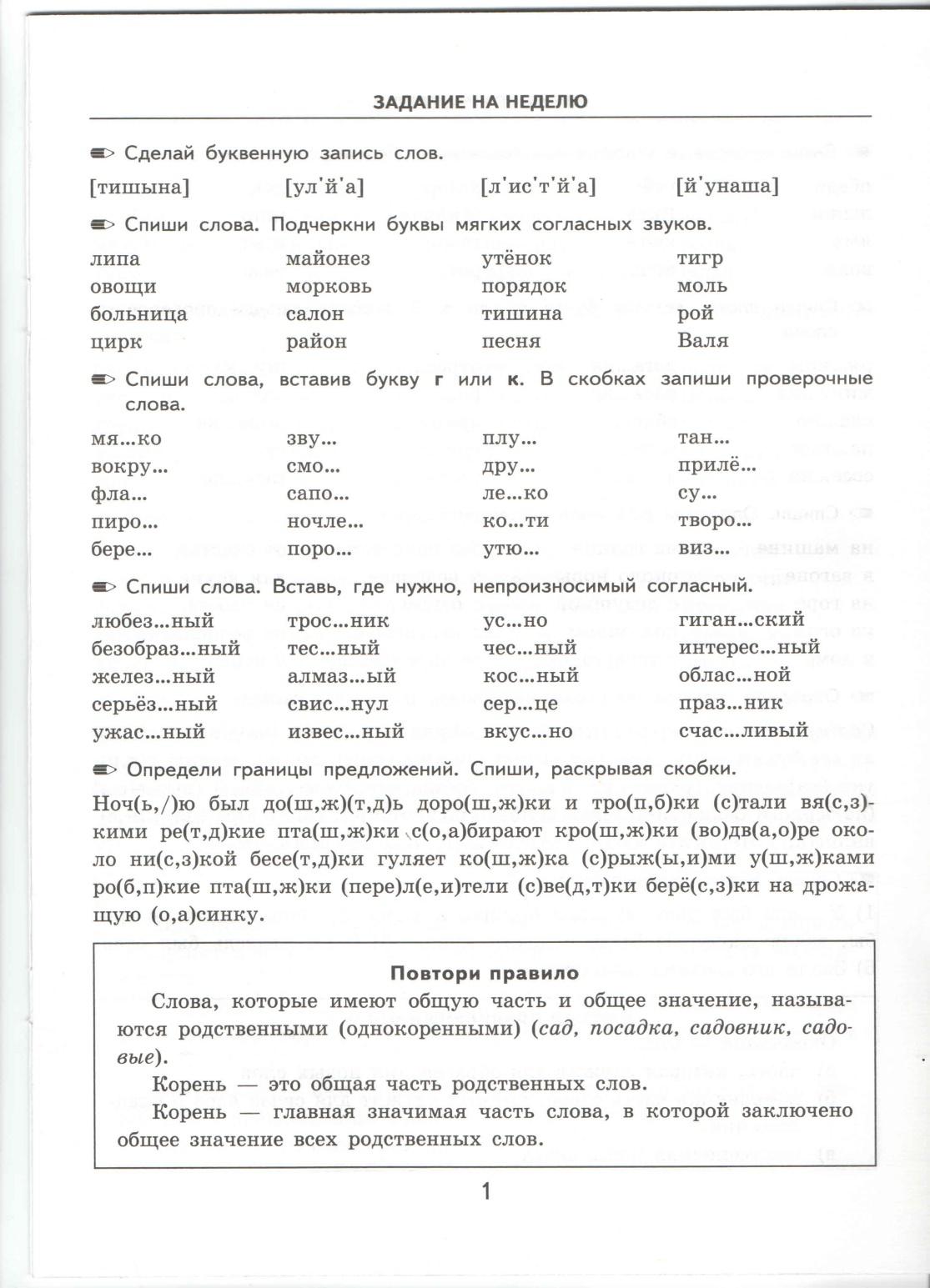 Повторение 3 класс русский язык задания презентация