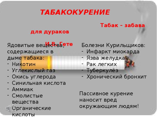 Вред курения проект инфоурок