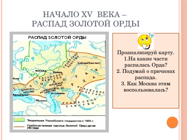 Карта осколков золотой орды