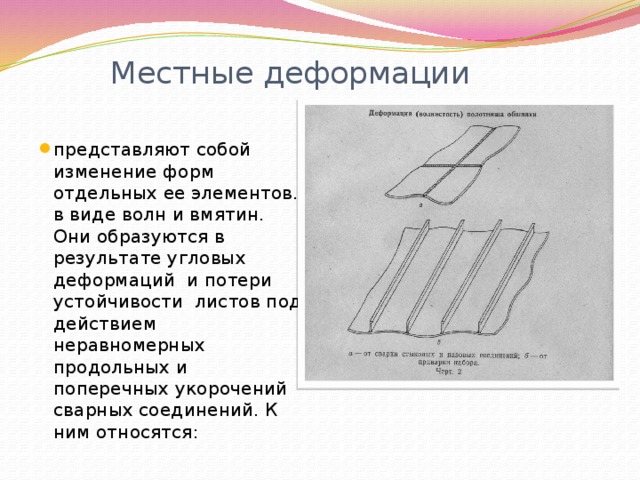 Полная деформация образца состоит из